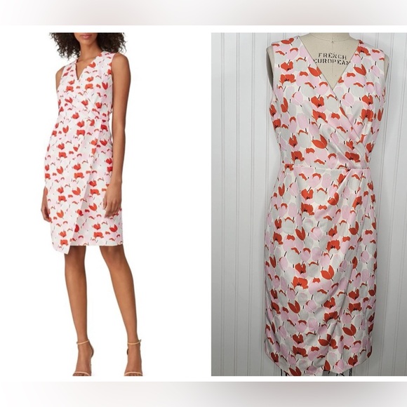 Black Halo Women Floral Sleeveless Midi Dress‎ Size 8 - Picture 2 of 11